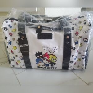 Hello Kitty and Friends Sanrio Travel Duffle By Bioworld Attaches To Roller Bag
